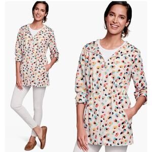 Johnston And Murphy NWT Womens Leopard Print Anorak Rain Jacket Hooded M